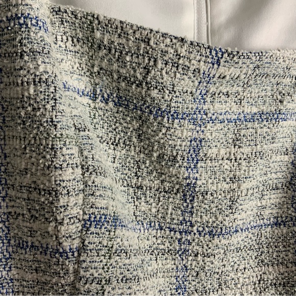 NWOT Fortune & Ivy Boucle Blue/White with Metallic Thread Dress, Size S - Picture 6 of 7